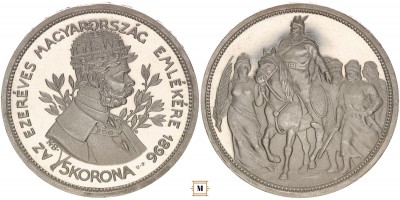 Milleniumi 5 korona 1896 UP ARTEX