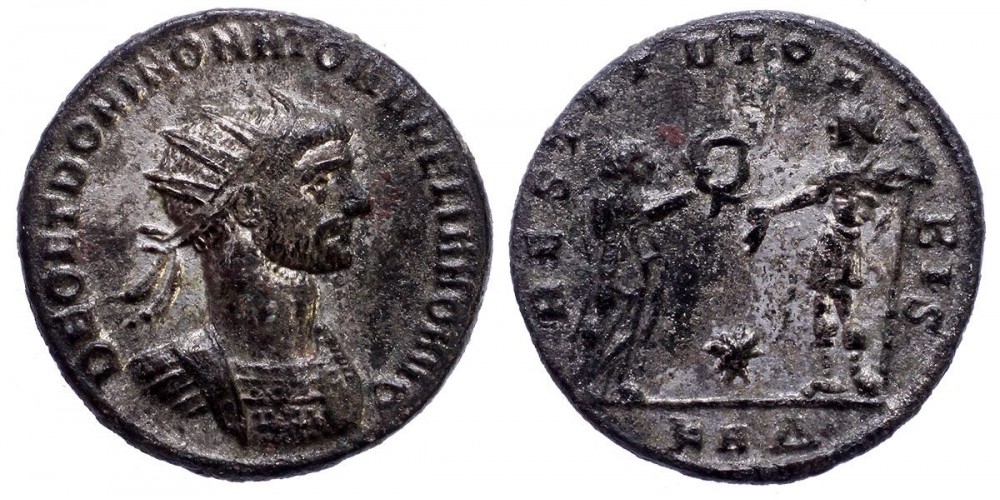 Római Birodalom Aurelianus 270-275 antoninianus DEO ET DOMINO RRR!