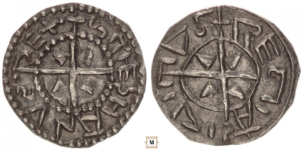 I. István 997-1038 denár ÉH 1 fekvő és fordított "S" RR!
