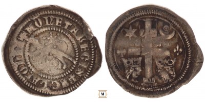 Szlavónia IV. Béla 1235-70 denár lilom-liliom ÉHSz 3