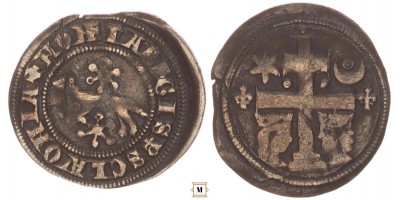 Szlavón denár IV. Béla 1235-70 lilom-liliom ÉHSz 3