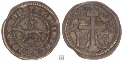 Szlavón denár IV. Béla 1235-70 madár-madár ÉHSz 4