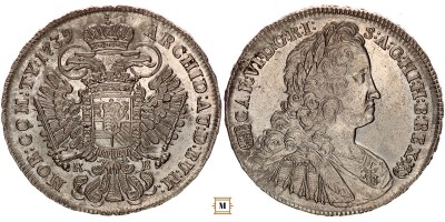III. Károly 1/2 tallér 1739 KB