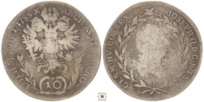 II. József 10 krajcár 1788 B