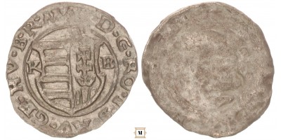 II. Mátyás 1608-19 denár incuse (!)