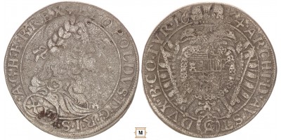 I. Lipót XV krajcár 1664 CA - Bécs