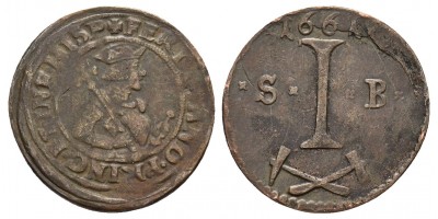 I. Lipót bányapénz 1661 Selmecbánya