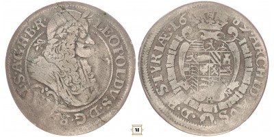 I. Lipót VI. krajcár 1689 IAN Graz