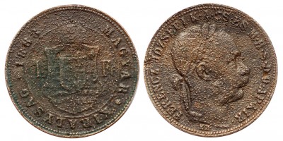 Ferenc József 1 forint 1883 KB