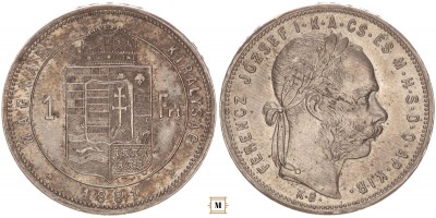 Ferenc József 1 forint 1881 KB
