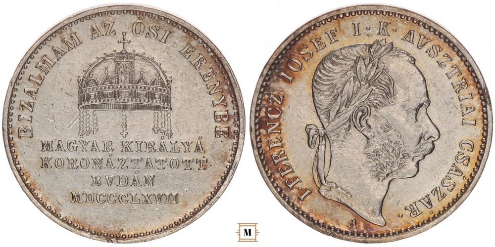 Ferenc József koronázási zseton 1867 A