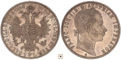 Ausztria, 1 florin 1860 A