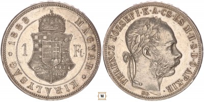 Ferenc József 1 forint 1888 KB