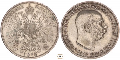Ausztria, 2 corona 1913 vjn.