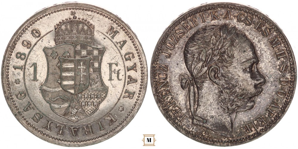 Ferenc József forint 1890 KB Fiume