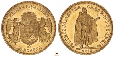 Ferenc József 10 korona 1913 KB