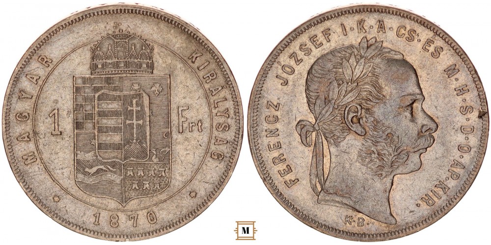 Ferenc József forint 1870 KB