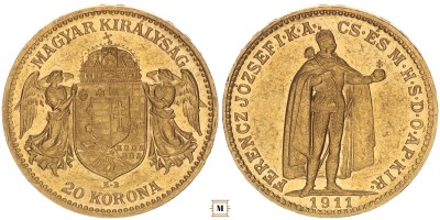 Ferenc József 20 korona 1911 KB