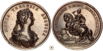 Mária Terézia koronázási medál Pozsony 1741