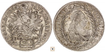 Mária Terézia 20 krajcár 1780 IB-IV Nagybánya