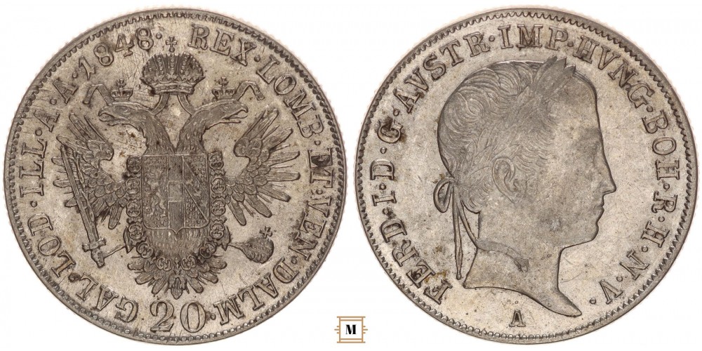 Ausztria 20 kreuzer 1848 A