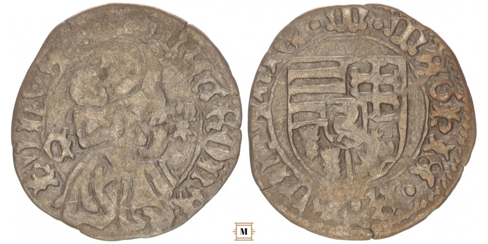 I. Mátyás 1458-90 denár C-liliom ÉH 562