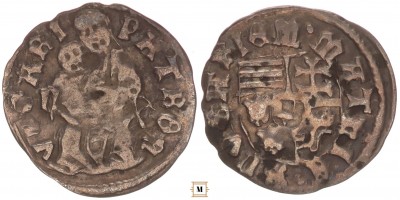 I. Mátyás 1458-90 denár n-kalapács ÉH 562