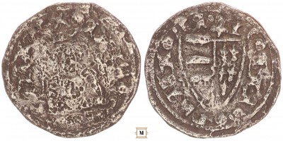 Károly Róbert 1307-42 denár ÉH 393 korabeli hamis (!)