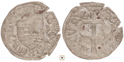 Zsigmond 1387-1437 denár ÉH 449 korabeli hamis (!)