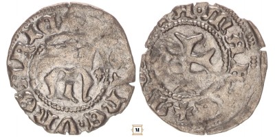Mária 1382-87/1395 denár liliom-liliom ÉH 442