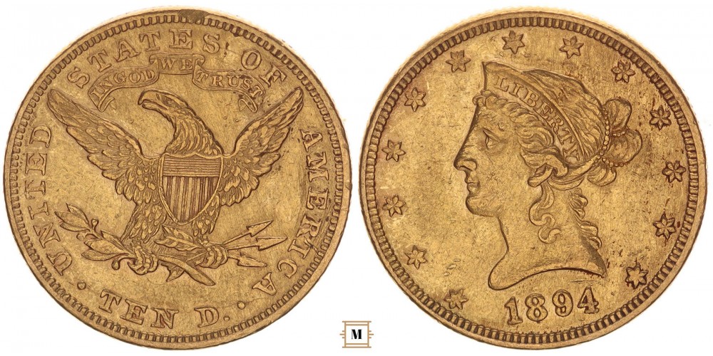 USA 10 dollars 1894