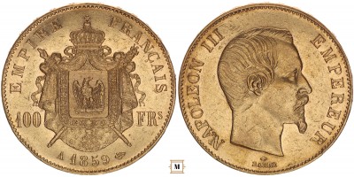 Franciaország 100 frank 1859 A
