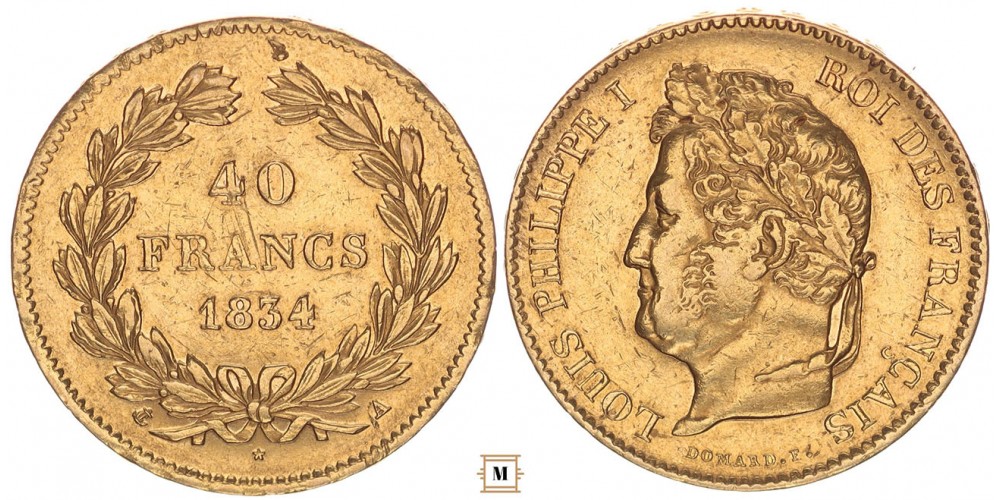 Franciaország 40 frank 1834 A