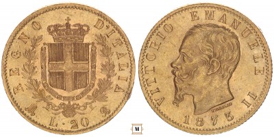 Olaszország 20 lira 1873 M