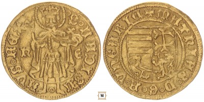 I. Mátyás aranyforint n - E 1458-1459 AK36/15C