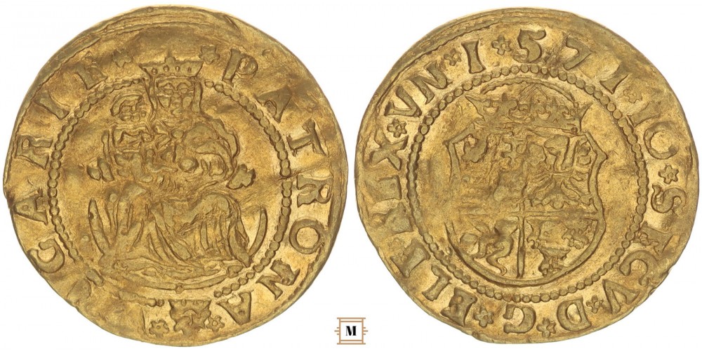 János Zsigmond(1559-1571) aranyforint 1571 Szeben