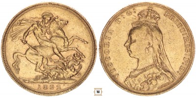 Egyesült Királyság sovereign 1892