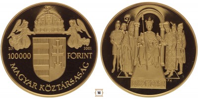 100 000 forint Szent István 2001 BP