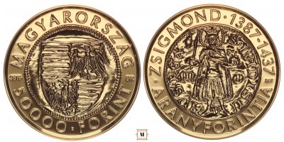 50 000 forint Zsigmond aranyforintja 2016 BP