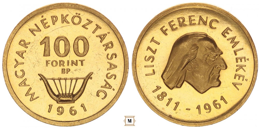 100 forint Liszt Ferenc 1961 BP
