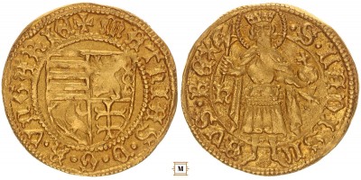 I. Mátyás aranyforint 1466 Nagyszeben AK37/6A
