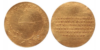 Karolina Auguszta pozsonyi koronázására zseton 1825