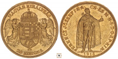 Ferenc József 20 korona 1916 KB R!
