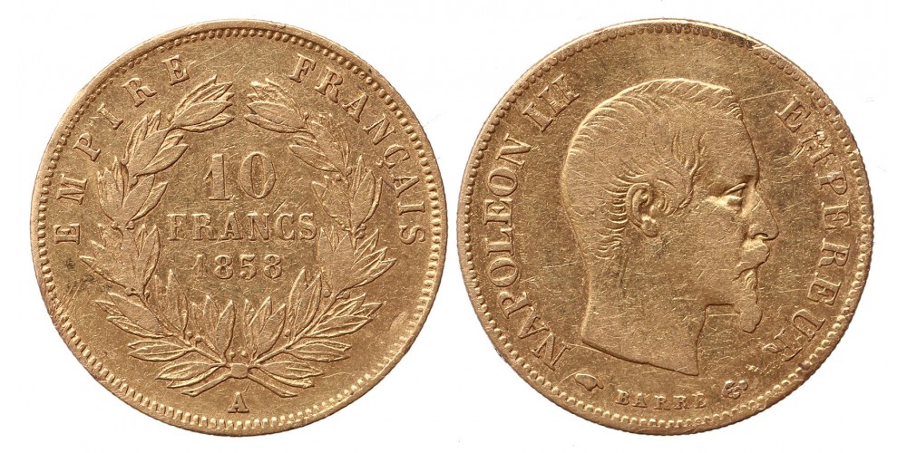 Franciaország 10 frank 1858 A