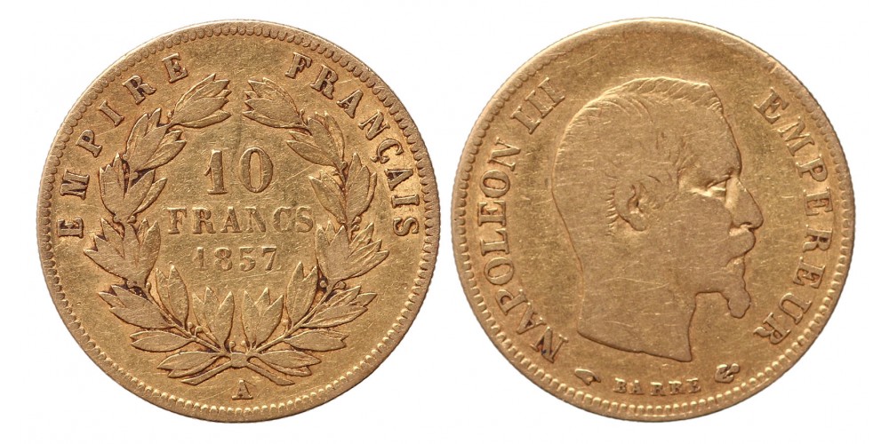 Franciaország 10 frank 1857 A