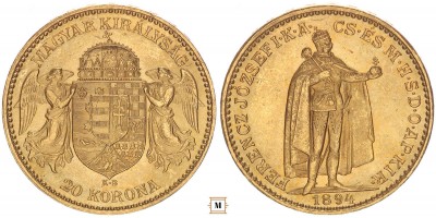 Ferenc József 20 korona 1894 KB