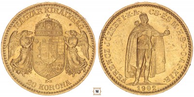 Ferenc József 20 korona 1902 KB