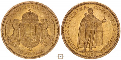 Ferenc József 20 korona 1896 KB