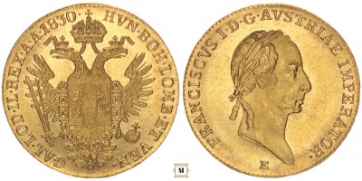 II. Ferenc dukát 1830 E - Gyulafehérvár
