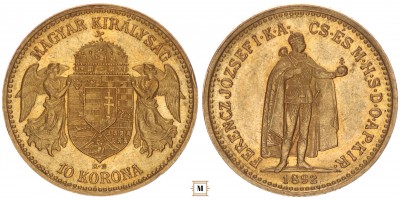 Ferenc József 10 korona 1892 KB